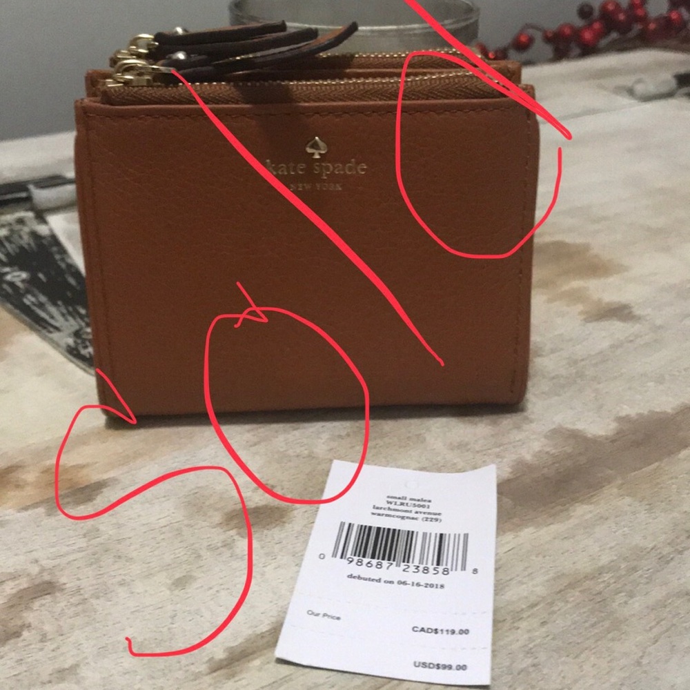 NWT Kate Spade Camel Wallet